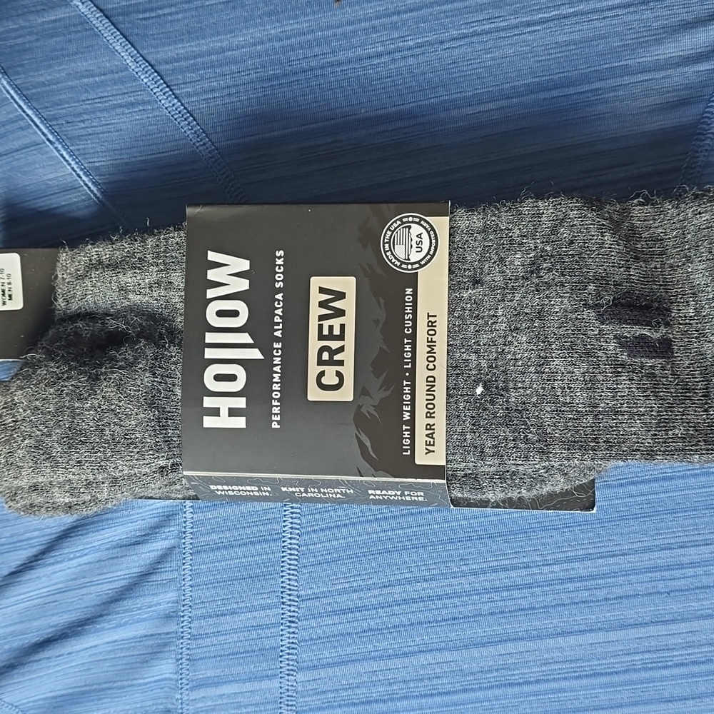 Hollow Performance Alpaca Crew Socks - Nwt - M
